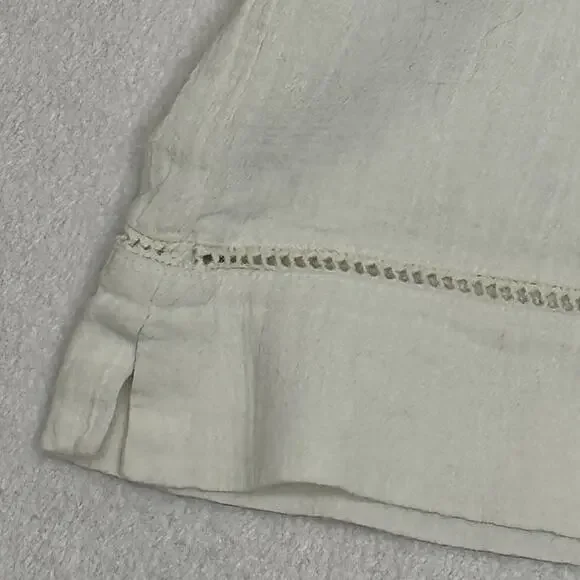 Free People Elsie Top Sz S Cream Puffy Sleeved Baby Doll Smocked Cottagecore - Picture 9 of 9